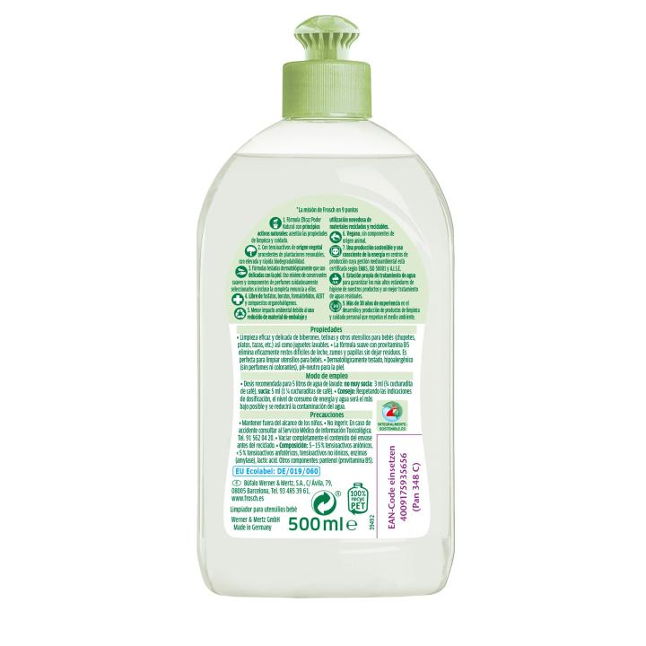 Frosch Limpiador Biberones y Tetinas Baby 500ml - Seguro para Bebé