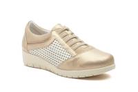95567 cuero-beige y platino-nude Hecho en España Deportivos Mujer Piel Cordones Elásticos Cuña Numeración:35-41 Marca:JAM Estos son deportivos para mujer, en tonos marrones con variación de texturas. La puntera y los laterales exhiben cuero liso, mientras - details 0