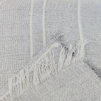 Colcha multiuso 85% algodón reciclado 15% poliéster diseño rayas gris liso - details 2