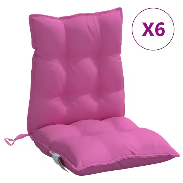 Fundas para Silla con respaldo Bajo 6 UDS Oxford lona rosa - 1