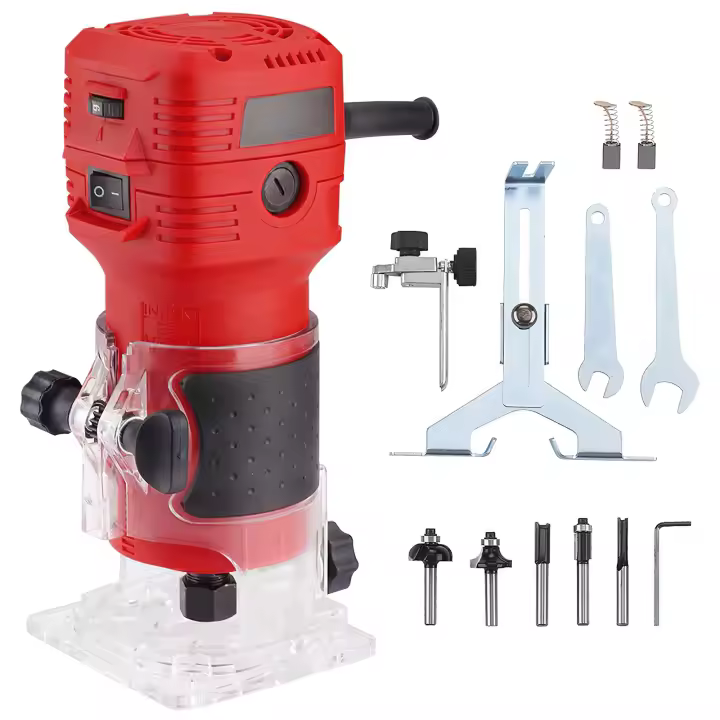 650W Madera Router Máquina de carpintería Seis velocidades eléctrica Trimmer 6.35mm de madera de talla de fresado Herramientas de corte 32000RPM carpintero Herramientas eléctricas - 1