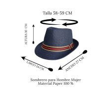 Kebedo Moda Sombrero Fedora Estilo Trilby de Panamá, Complemento de verano ala corta para Hombre Mujer ir a playa Sol y Arena - details 2