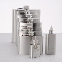 Botella De Mano De Acero Inoxidable 1-10oz Para Hombres Contenedor De Alcohol Portátil Botella De Vino Con Tapa De Tornillo - details 0