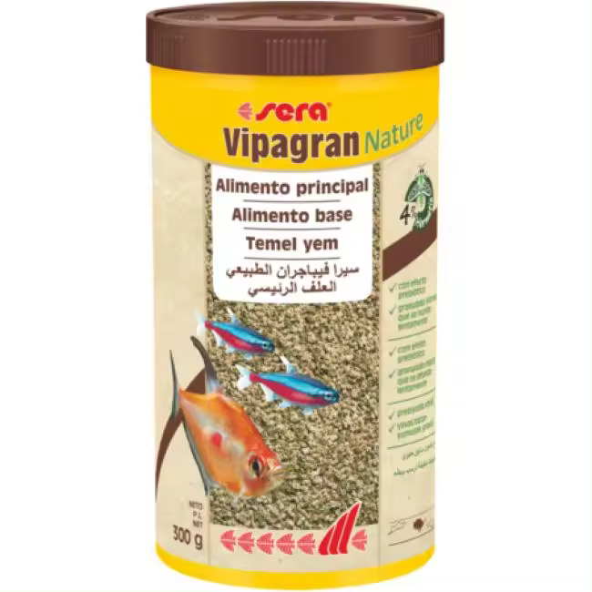 Sera Vipagran Nature - Alimento Granulado Blanco para Peces Agua Dulce - 1