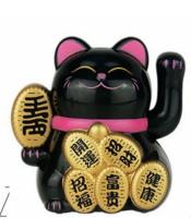 Gato de la suerte Maneki Neko alimentado por energía Solar, 4cm*4.7cm*4.7cm.Gato chino de la suerte que da la bienvenida a la mano, figuritas de gato de la fortuna para la decoración del hogar.gato de la suerte. - details 6