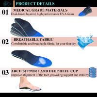1 Par De Plantillas Unisex Para Sobrepronación Plantar Fasciitis Y Pies Planos Mejora Tu Comodidad Al Caminar Y Correr - details 5
