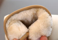 Botas Cortas Para Niños Y Niñas De Cuero PU Antideslizantes Con Forro De Peluche Gruesa Botines Casuales Para Invierno Talla True Fit - details 16