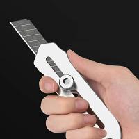 Cuchillo De Utilidad De Acero Inoxidable Resistente Con Soporte De Cierre Manual Para Corte Rápido Y Duradero Para Papel - details 0