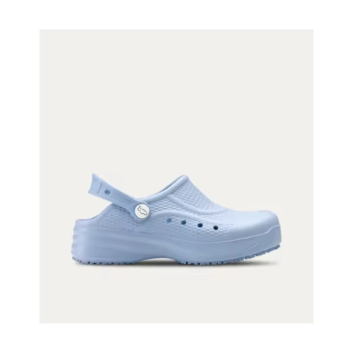 Zuecos Sanitarios mujer celeste   Textil, extraible, efecto memoria y antibacteriano - 1