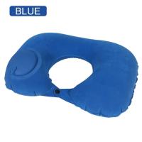 Almohada De Cuello En Forma De U Para Avión Y Coche Inflable Viaje Al Aire Libre 1Pc Material De Fibra De Bambú Relleno De Pollo - details 12