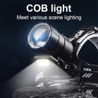 Linterna Frontal LED COB XHP360 Recargable USB Con Zoom Y Luz Potente 18650 Lámpara De Cabeza Impermeable Para Pesca Exploración Y Caza - details 4