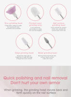 Pulidor de uñas Eléctrico, pulidor de uñas múltiple, pulidor de uñas Eléctrico, Modelo recargable, manicura Blanca - details 9
