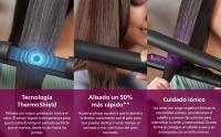 Philips Plancha de pelo serie 5000 con Tecnología ThermoShield, Iones, Placas de 105mm de Largo Flotantes con Aceite de Argan, 50% más rapida, Malva (BHS510/00) - details 2