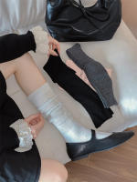 Medias Largas De Algodón Para Mujer Estilo Casual Fashion Comodidad Ajuste a Pierna Medias Hasta La Cadera Color Sólido - details 2