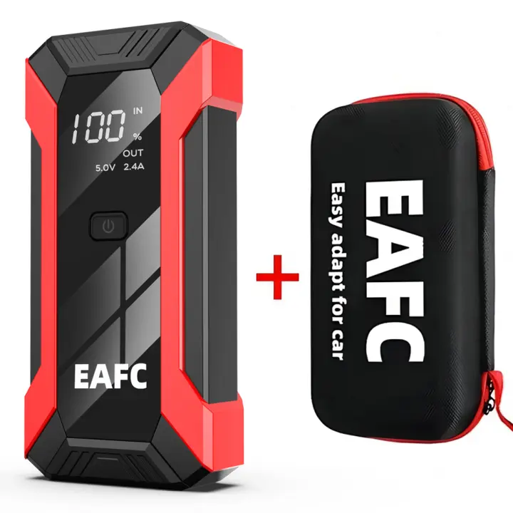 Arrancador de batería de coche de 2000 A, cargador rápido, banco de energía para arranque de emergencia de 12 V con luz LED con bolsa de almacenamiento - 1