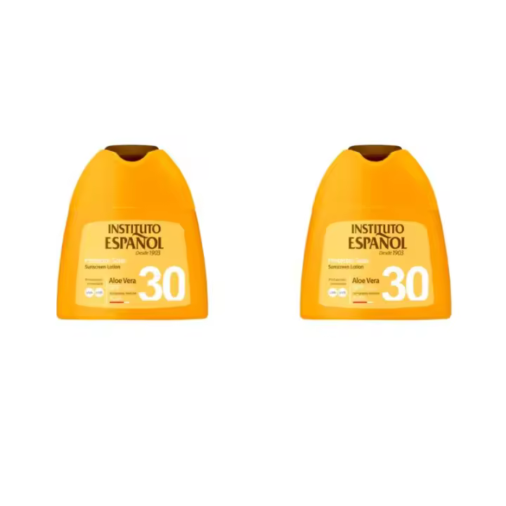 Protector Solar Instituto Español Aloe Vera SPF 30+ 2x100 ml - Especial Viaje【ROUA】 - 1