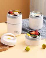 Caja De Almuerzo Térmica De Acero Inoxidable Con Bolsa Aislante Para Niños Termo De Sopa Y Comida Moderno Y Minimalista - details 2