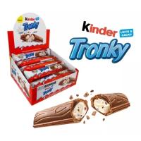 Kinder Tronky - Caja con 48 Kinder Tronky - Rollos de gofres crujientes con relleno cremoso de avellana y chocolate con leche - details 0