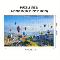 Rompecabezas De 500 Piezas Para Adultos 46x28cm Pintura De Globo Aéreo Papel Puzle Decoración De Pared Regalo De Fiestas Juguetes - details 3