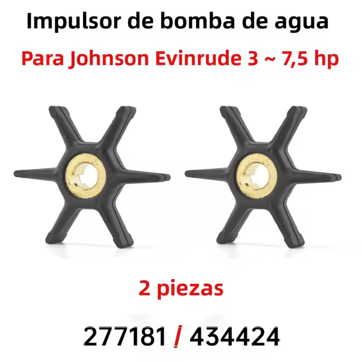 Impelente De Bomba De Agua Para Motora De Popa Johnson Evinrude 3hp 4hp 5hp 5.5hp 6hp 7.5hp Pieza De Barco 434424 Sierra 18-3001 - 1