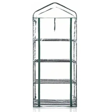 Cubierta para invernadero de jardín, 4 niveles, 160x69x49cm, cubierta vegetal duradera, protección contra insectos - 1