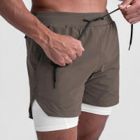 Shorts De Verano 2023 Para Hombre Deporte Fitness Running Doble Capa Quick-drying Two-in-One Estilo Casual Cierre Con Cordón - details 32