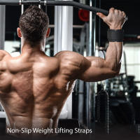 1Par De Fijaciones Para Muñeca De Gimnasio Antideslizantes Ajustables Con Almohadillas De Piel Premium Para Hombres Y Mujeres Entrenamiento De Fuerza Y Levantamiento De Pesas - details 5