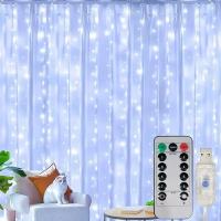 Luces LED De Cortina 3 Metros Con Control Remoto USB Guirnalda De Navidad Para Decoración De Hogar Y Dormitorio - details 11