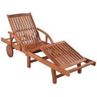 vidaXL Tumbonas 2 unidades y mesita madera maciza de acacia Sillas de Exterior Ideal para jardín, playa, piscina, terraza Tumbona Piscina Tumbonas Playa Tumbonas Jardín Exterior - details 3