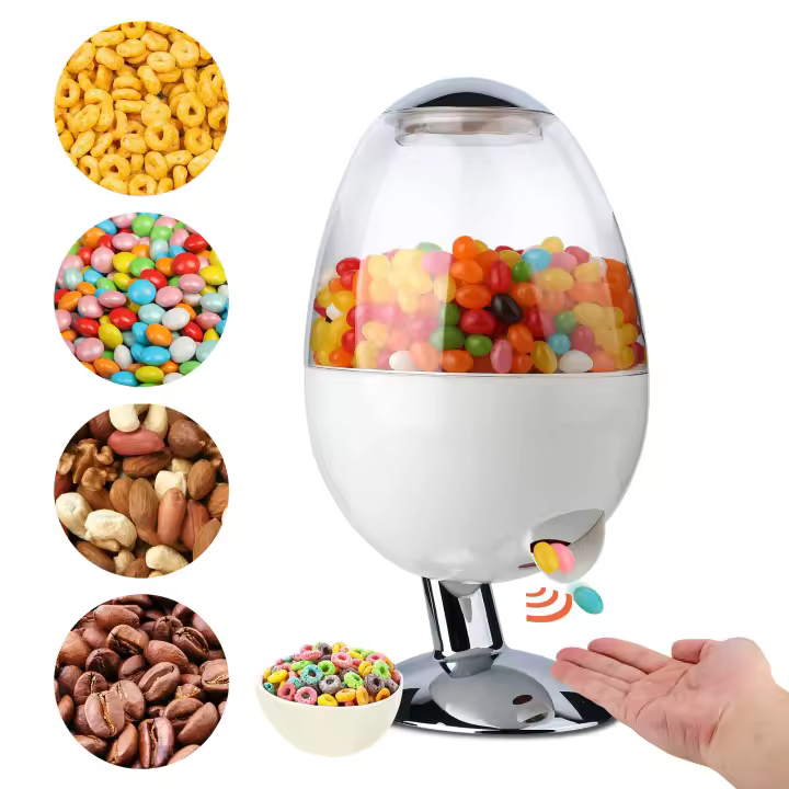Máquina dispensadora automática de dulces, Vintage Motion Activated Candy Dispenser Touch Free,3 opciones de distribución de escritorio automático dispensador de dulces para escritorio de oficina, hogar, bar, fiesta - 1