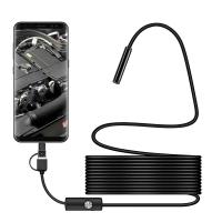 Cámara De Endoscopia HD Completa MicroUSB Tipo C Para Smartphone Android 2M 5M 10m Cables Rígidos Flexibles 8mm Inspección - details 0