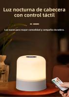 Lámpara De Noche Recargable Portátil RGB Con Control Remoto Y Toque 16 Colores Cambiables Para Dormitorio Y Habitación - details 0