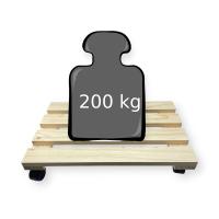 MINOKUA Carro de Madera con Ruedas para Jardín y Patio Al Aire Libre - Bandeja de Madera para Bombona - Peso Máximo 200kg - 35cmx35cm - Fabricado en Europa - details 3