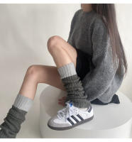 Calentadores De Piernas Lolita Para Mujer Estilo Coreano Otoño Invierno Tejidos a Mano Cubren El Pie Socks JK Y2k Punk Gótico Leggings Boot Cuffs - details 4