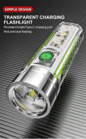 Linterna LED Recargable USB C Con Imán De Cola Y Luz UV Multifuncional Mini Linterna Portátil Para Camping Luz De Defensa Stick - details 0