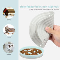 Tazón De Gato Anti-vómito De Cerámica Con Alimentador Lento Y Borde No Deslizante Para Mascotas Saludable Y Reutilizable - details 2