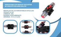 Banner - Portafusible de reinicio disyuntor de circuito de audio 80A 12V negro