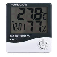 Termómetro Y Higrómetro Digital LCD Estación Climática Con Alarma De Reloj Ajustable Para Interior Medidor De Temperatura Y Humedad Con Pantalla LCD - details 2