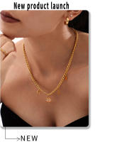 Encanto Zirconia Acero Inoxidable Pequeño Árbol Guante Alce Colgante Collar Gotas de Aceite Verde Elementos de Navidad - details 9
