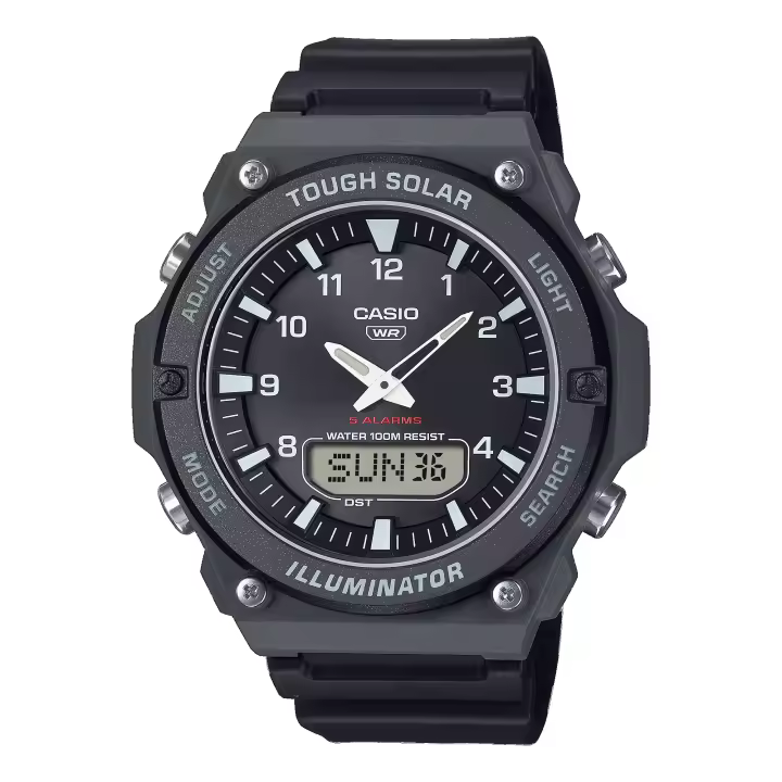 Reloj Solar Casio AQ-S820W-1AVEF Hombre Negro Sumergible (100m) - 1