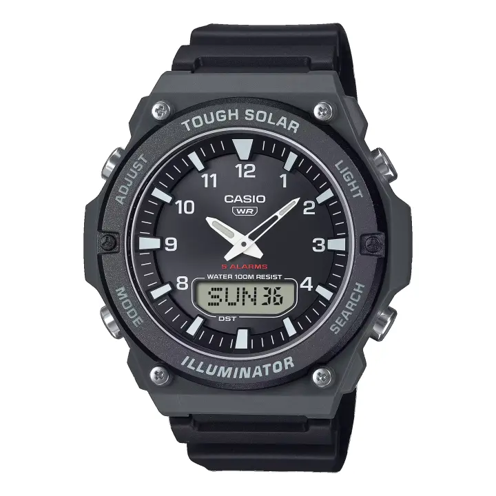Reloj Solar Casio AQ-S820W-1AVEF Hombre Negro Sumergible (100m) - 1