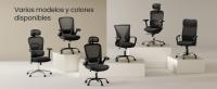 SONGMICS Silla de Oficina, Silla de Escritorio de Malla, Silla Giratoria Ergonómica, Soporte Lumbar, Oscilante, Asiento de 53 cm, Apoyabrazos Abatibles, Reposacabezas, Negro Tinta/Capuchino Beige/Rosa Jalea - details 2