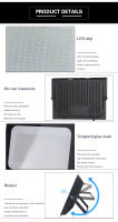 Lámpara De Inundación LED 200W Para Exteriores Con Vidrio Templado Luz De Proyector LED IP66 Impermeable Para Jardín Y Garage 220V - details 11