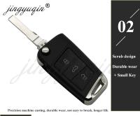 Carcasa De Llave Para Coche 3 Botones Plegable Adaptada Para VW Golf 4 5 Passat B5 B6 Polo Touran Caddy Eos Jetta Tiguan Seat Skoda Material ABS + Metal - details 4