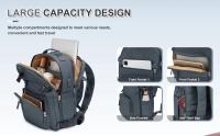 Mochila de viaje para hombre y mujer, morral de equipaje de mano, resistente al agua, ideal para ordenador portátil de Negocios, Universidad, Ryanair - details 1