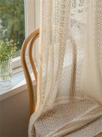 Cortina De Tules Boho Japonés Vintage 1 Pieza Geométrica Transparente Para Decoración Del Salón Con Bolso De Percha - details 3