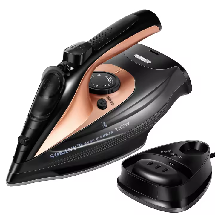 Plancha de vapor, W 2400, Depósito de Agua de 350 ml, de Cerámica Suela, use dual inalámbrico y con cable - 1