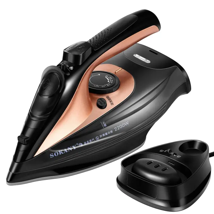 Plancha de vapor, W 2400, Depósito de Agua de 350 ml, de Cerámica Suela, use dual inalámbrico y con cable - 1