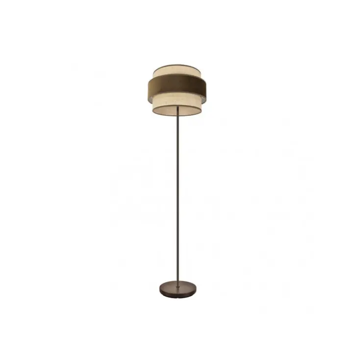 Fabrilamp - Pie De Salon Reyes 1xe27 Marron/natural-marron 160x40x40cm - 1