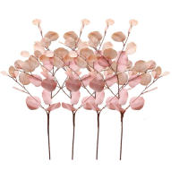 Plantas Artificiales De Hoja De Eucalipto Rosa Para Decoración De Hogar Y Boda Arreglo Floral Falso Accesorios De Flores Para Navidad - details 0
